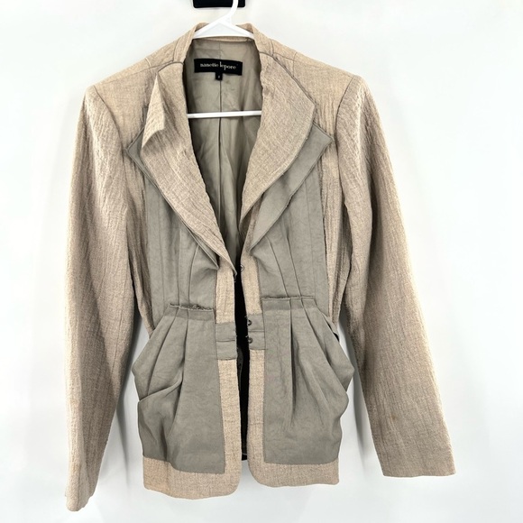 Nanette Lepore cream blazer jacket size 8 - Picture 2 of 9